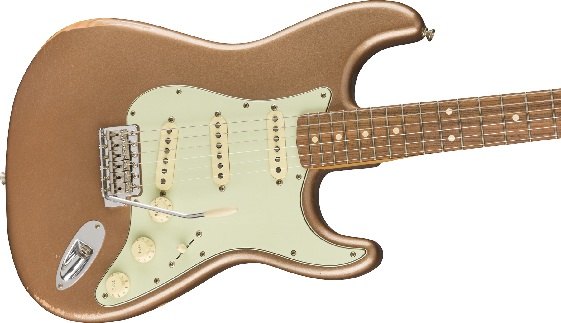 Fender Strat 60s Road Worn Mex Pf - Firemist Gold - Guitare Électrique Forme Str - Variation 2