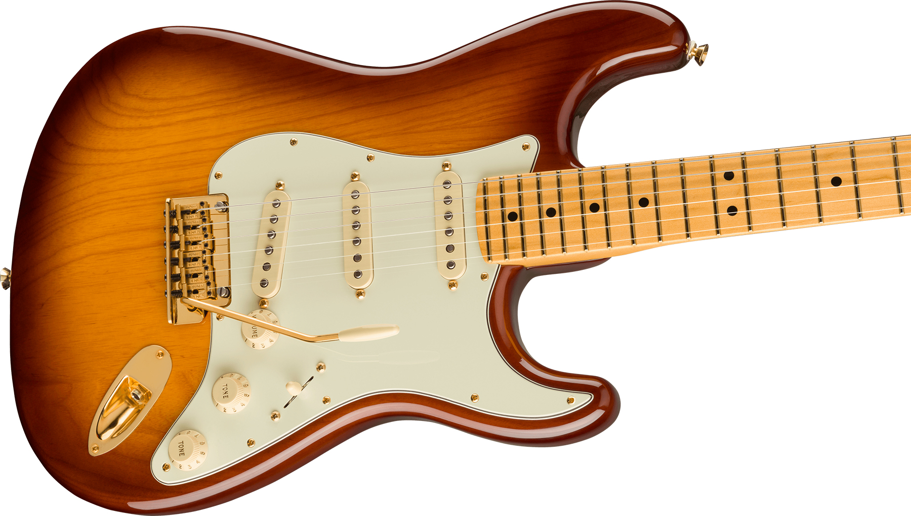 Fender Strat 75th Anniversary Commemorative Ltd Usa Mn +etui - 2-color Bourbon Burst - Guitare Électrique Forme Str - Variation 2