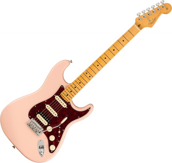 Guitare électrique solid body Fender American Professional II Stratocaster HSS Ltd (USA, MN) - Shell pink
