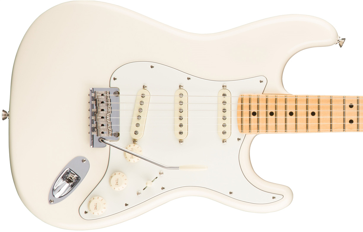 Fender Strat American Professional 2017 3s Usa Mn - Olympic White - Guitare Électrique Forme Str - Variation 1