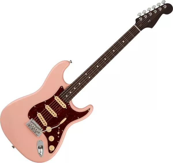 Guitare électrique solid body Fender American Professional II Stratocaster Rosewood Neck  Ltd (USA) - shell pink