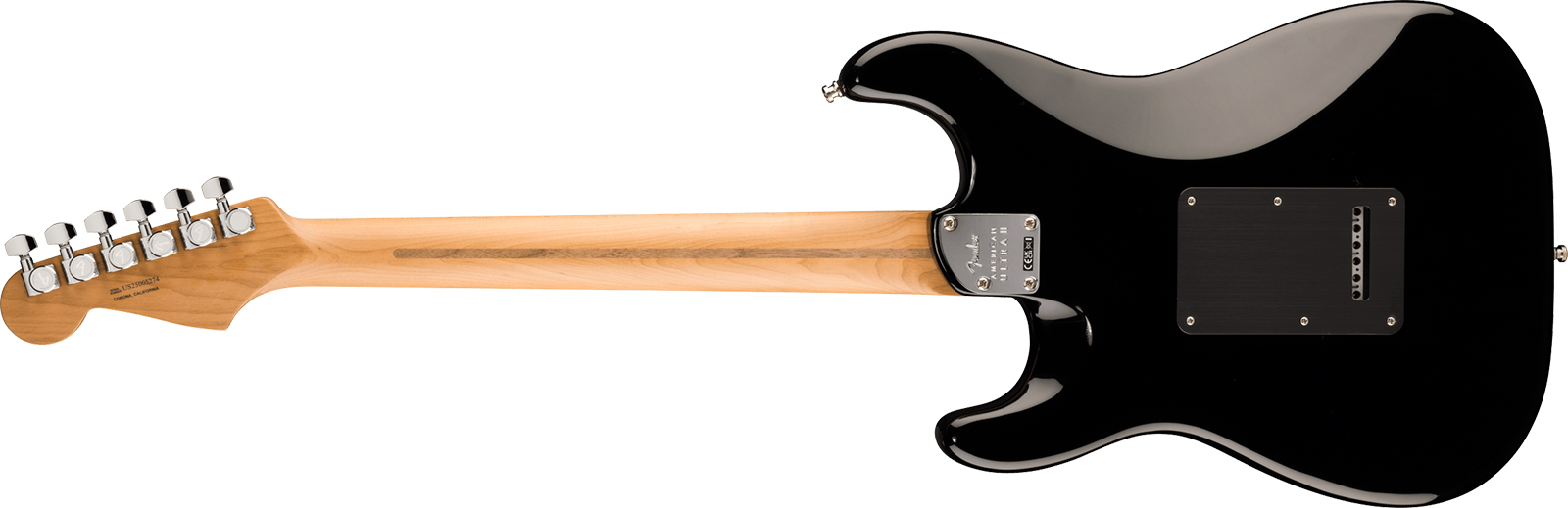 Fender Strat American Ultra Ii Ltd Usa 3s Trem Mn - Black - Guitare Électrique Forme Str - Variation 1