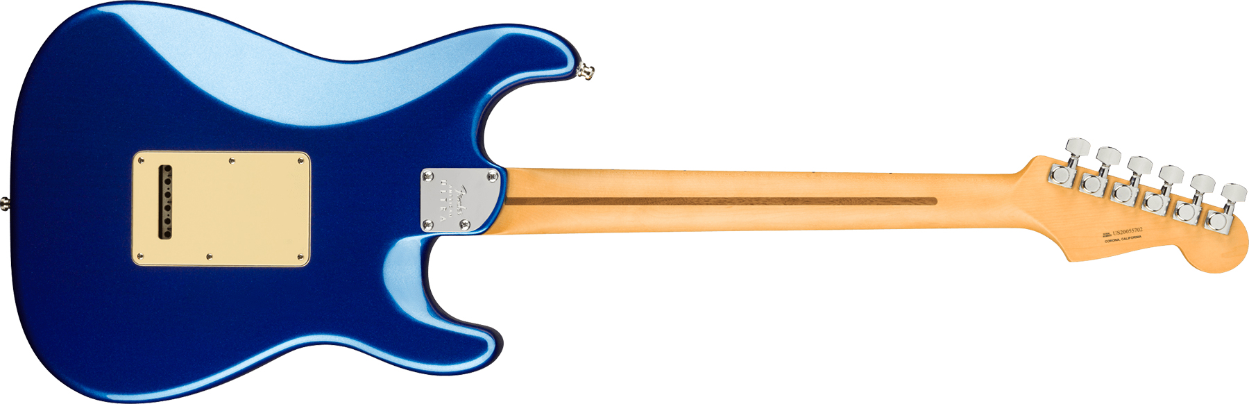 Fender Strat American Ultra Lh Gaucher Usa Mn +etui - Cobra Blue - Guitare Électrique Forme Str - Variation 1