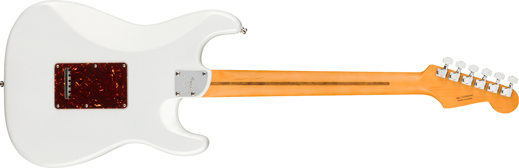 Fender Strat American Ultra Lh Gaucher Usa Rw +etui - Arctic Pearl - Guitare Électrique Gaucher - Variation 1