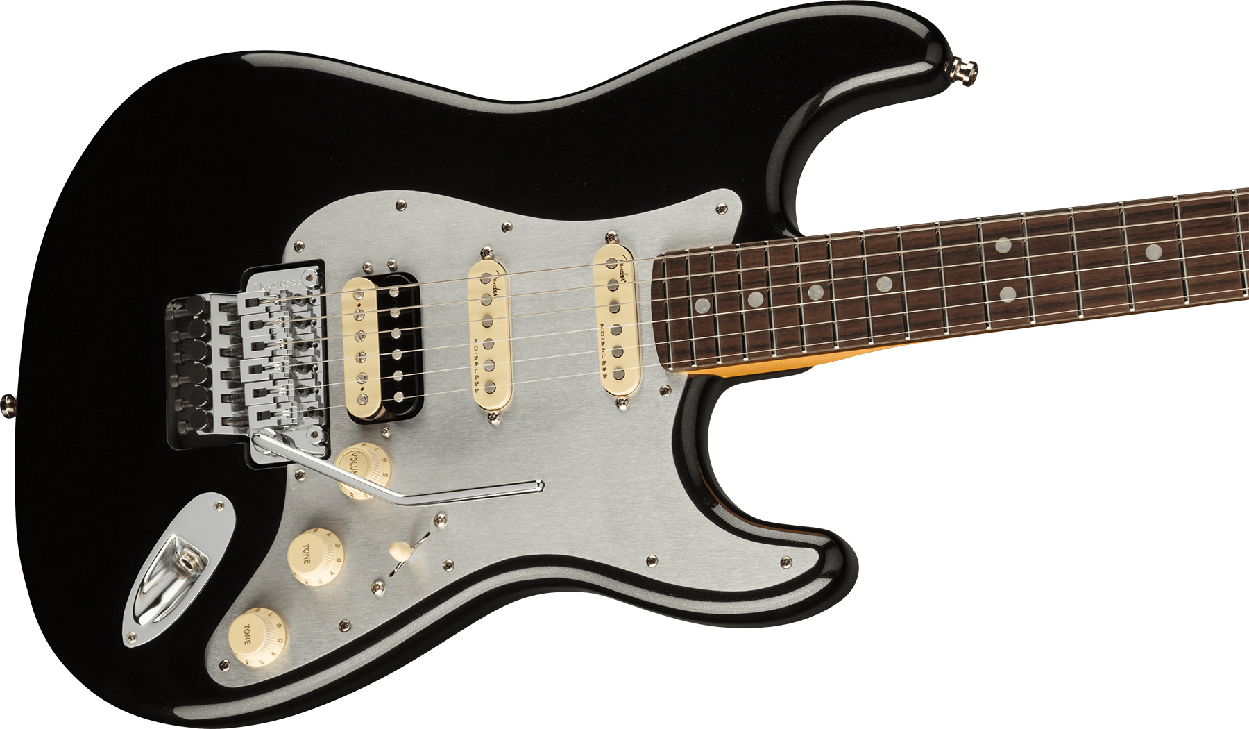 Fender Strat American Ultra Luxe Hss Floyd Rose Usa Fr Rw +etui - Mystic Black - Guitare Électrique Forme Str - Variation 2
