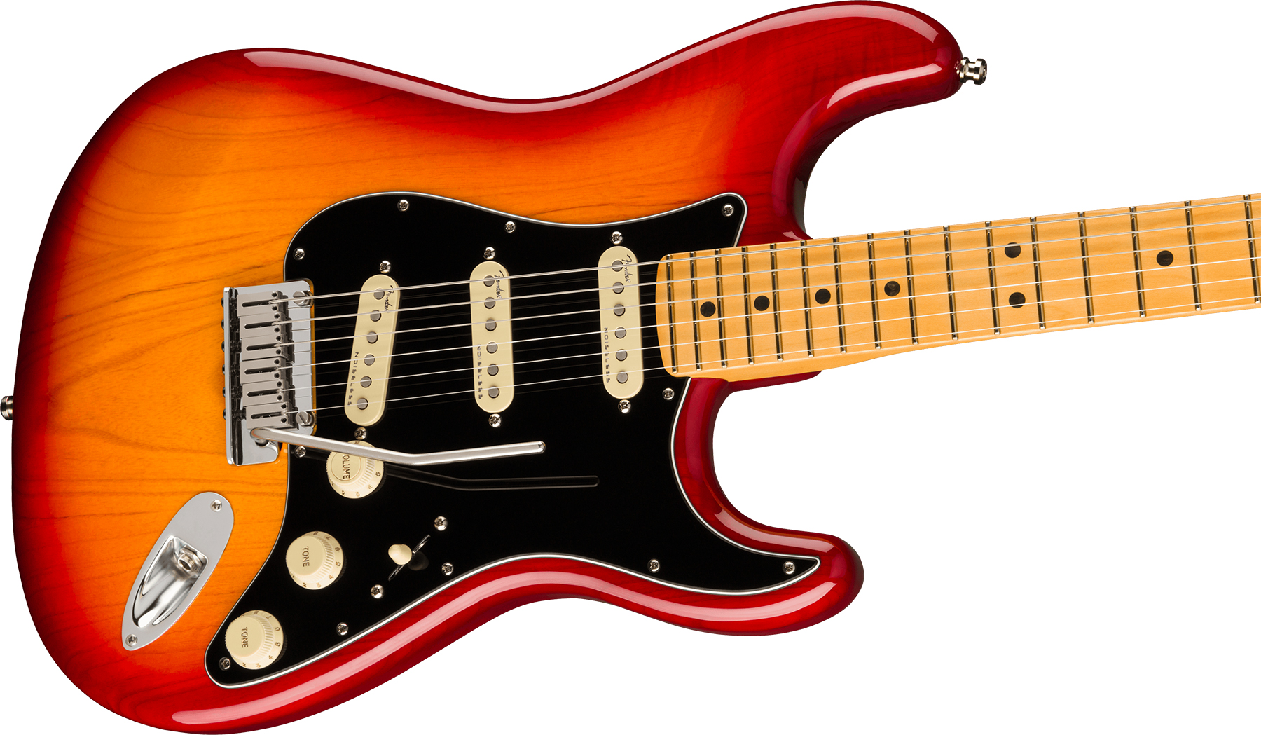 Fender Strat American Ultra Luxe Usa Mn +etui - Plasma Red Burst - Guitare Électrique Forme Str - Variation 2