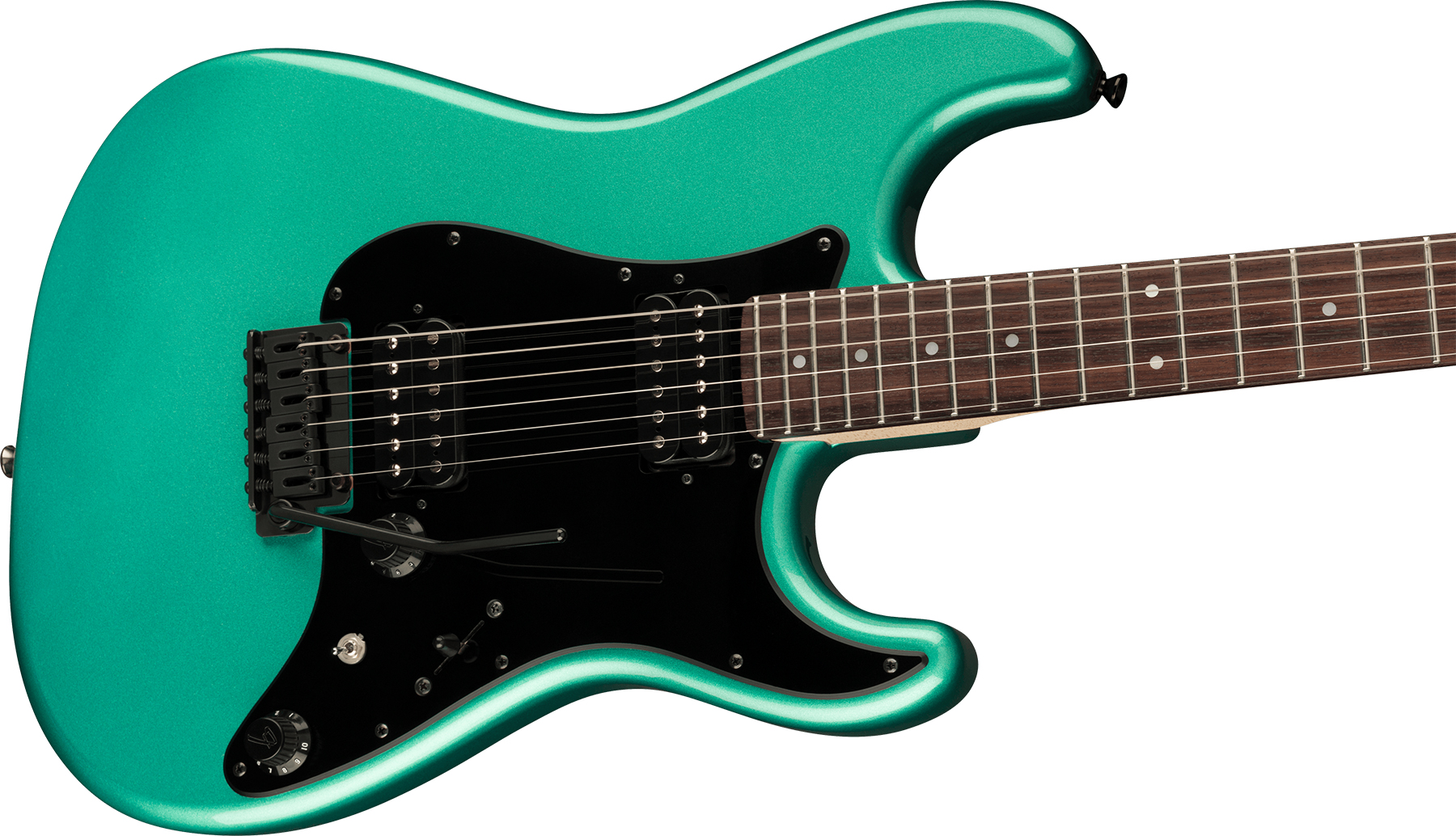 Fender Strat Boxer Hh Jap Trem Rw +housse - Sherwood Green Metallic - Guitare Électrique Forme Str - Variation 2