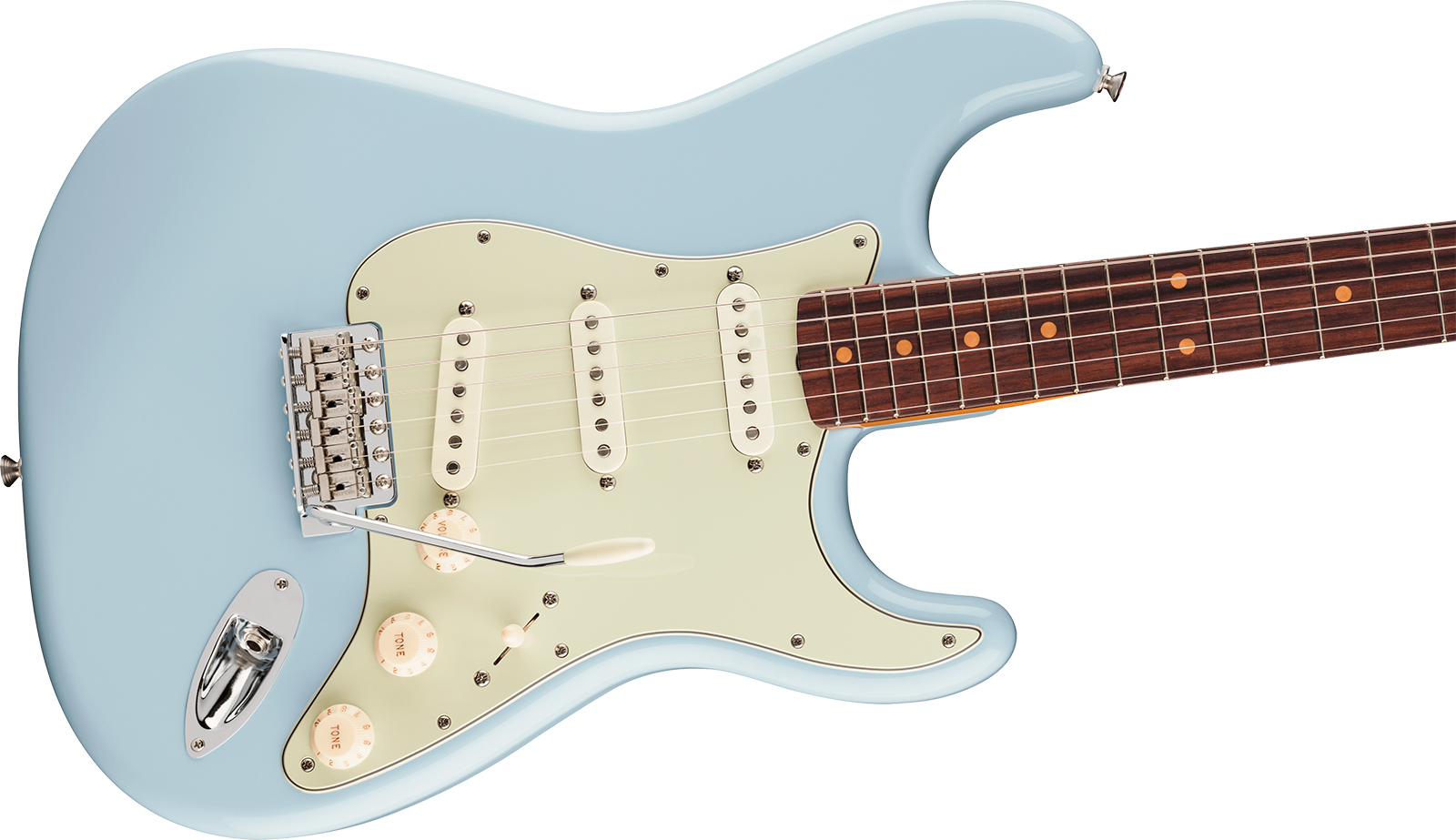 Fender Strat Early 60s Vintera 3 Mex 3s Trem Rw - Sonic Blue - Guitare Électrique Forme Str - Variation 2