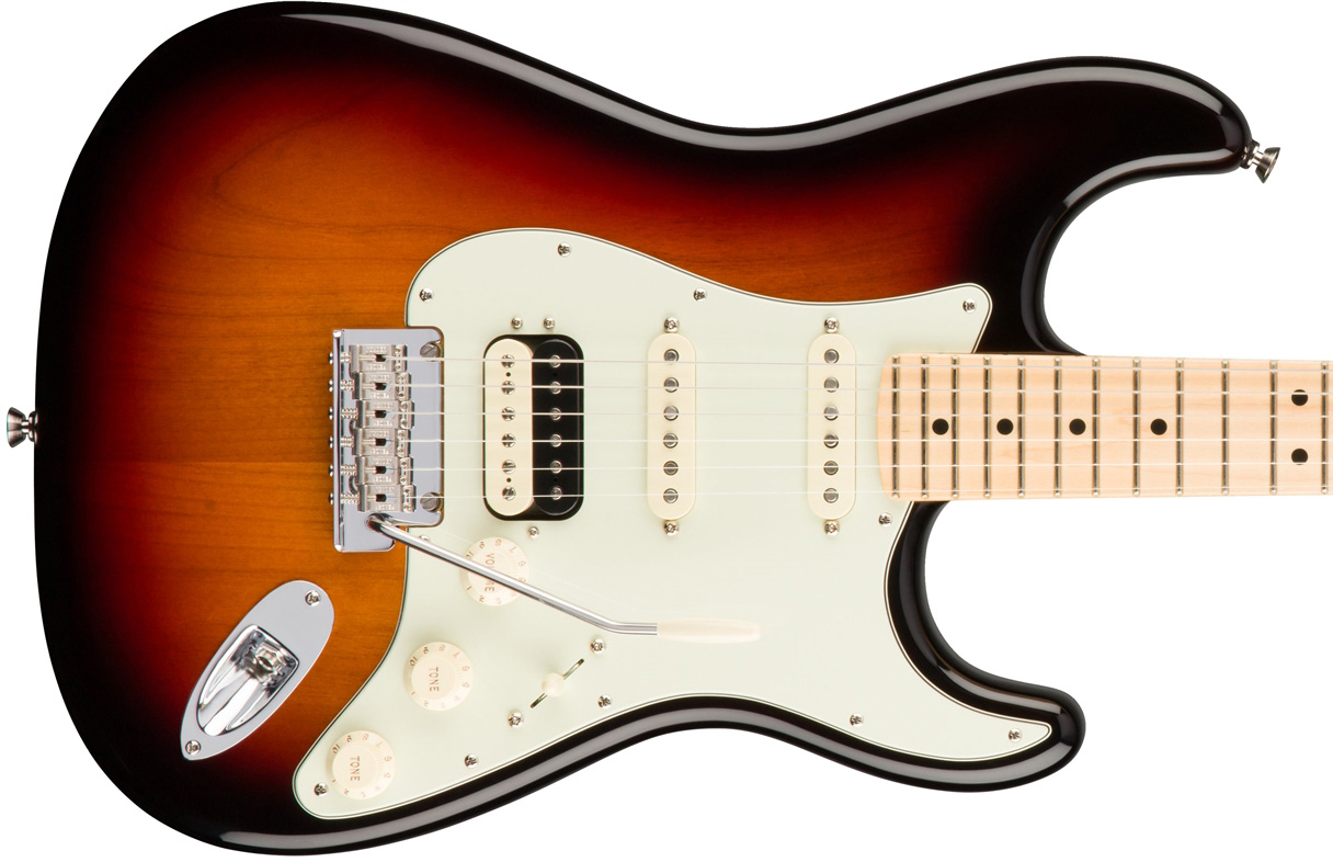 Fender Strat Hss Shawbucker American Professional Usa Mn - 3-color Sunburst - Guitare Électrique Forme Str - Variation 1