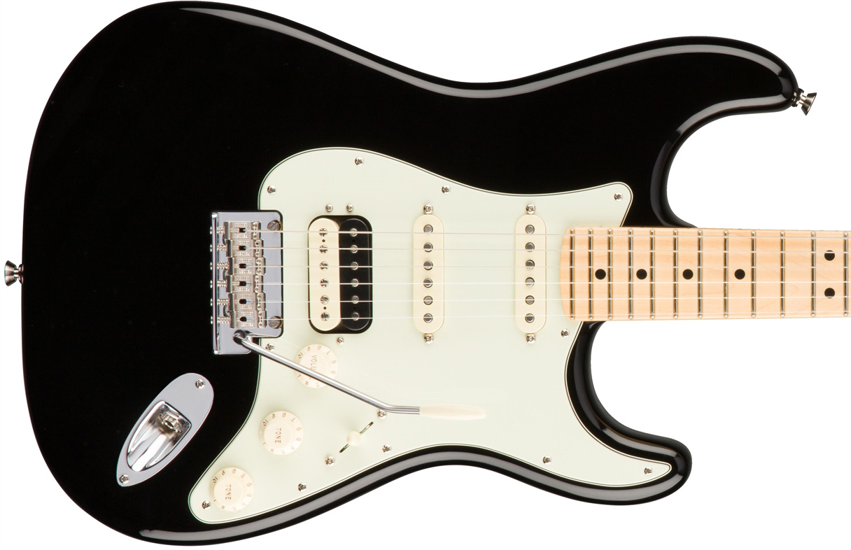 Fender Strat Hss Shawbucker American Professional Usa Mn - Black - Guitare Électrique Forme Str - Variation 1