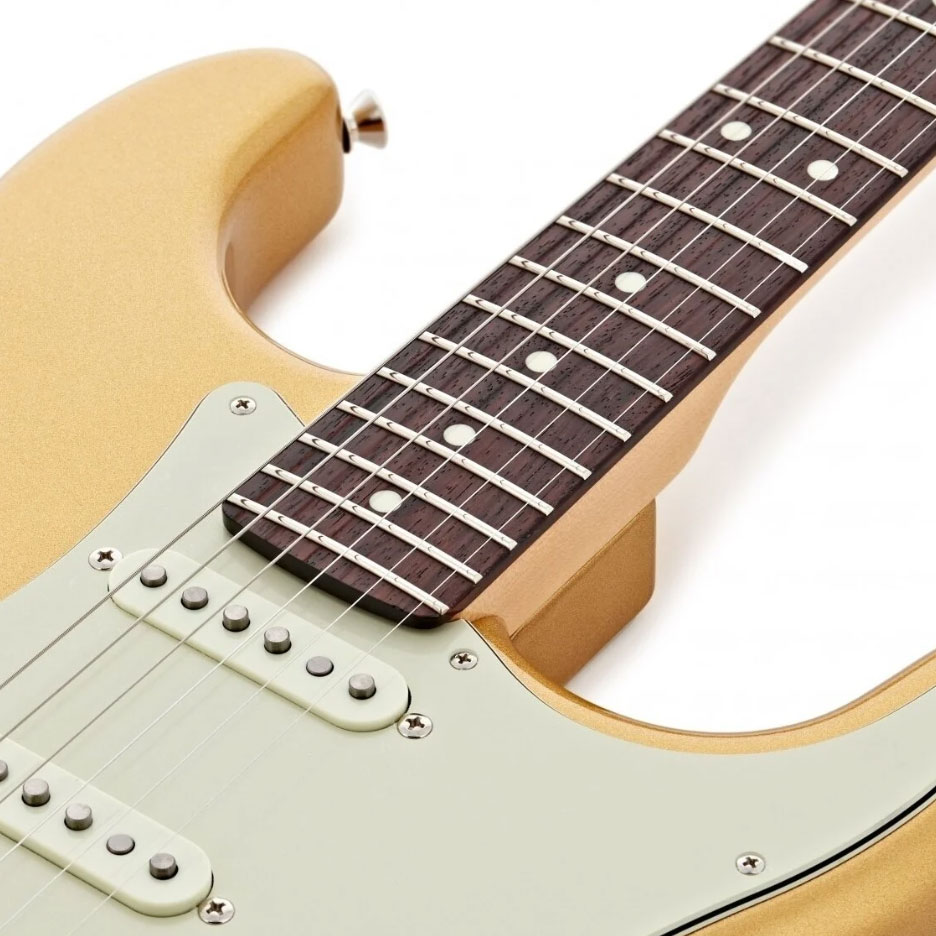 Fender Strat Hybrid Ii Mij Jap 3s Trem Rw - Gold - Guitare Électrique Forme Str - Variation 3