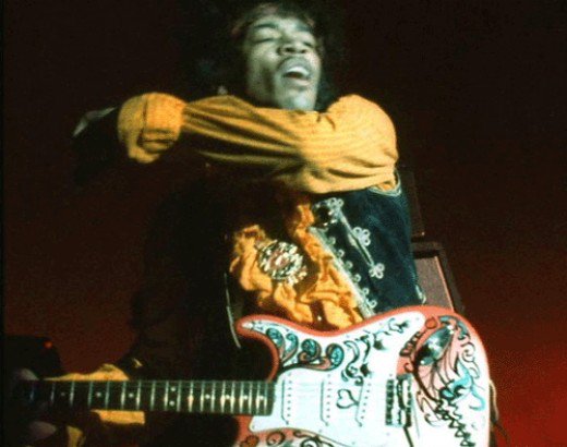 Fender Strat Jimi Hendrix Monterey Mex Sss Pf - Hand Painted Custom - Guitare Électrique Forme Tel - Variation 5