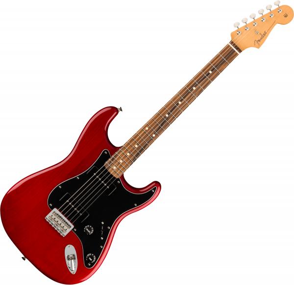 Fender Noventa Stratocaster (MEX, PF) - crimson red transparent