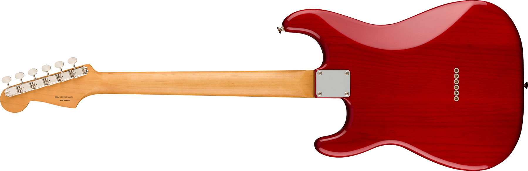 Fender Strat Noventa Mex Ss Ht Pf +housse - Crimson Red Transparent - Guitare Électrique Forme Str - Variation 1