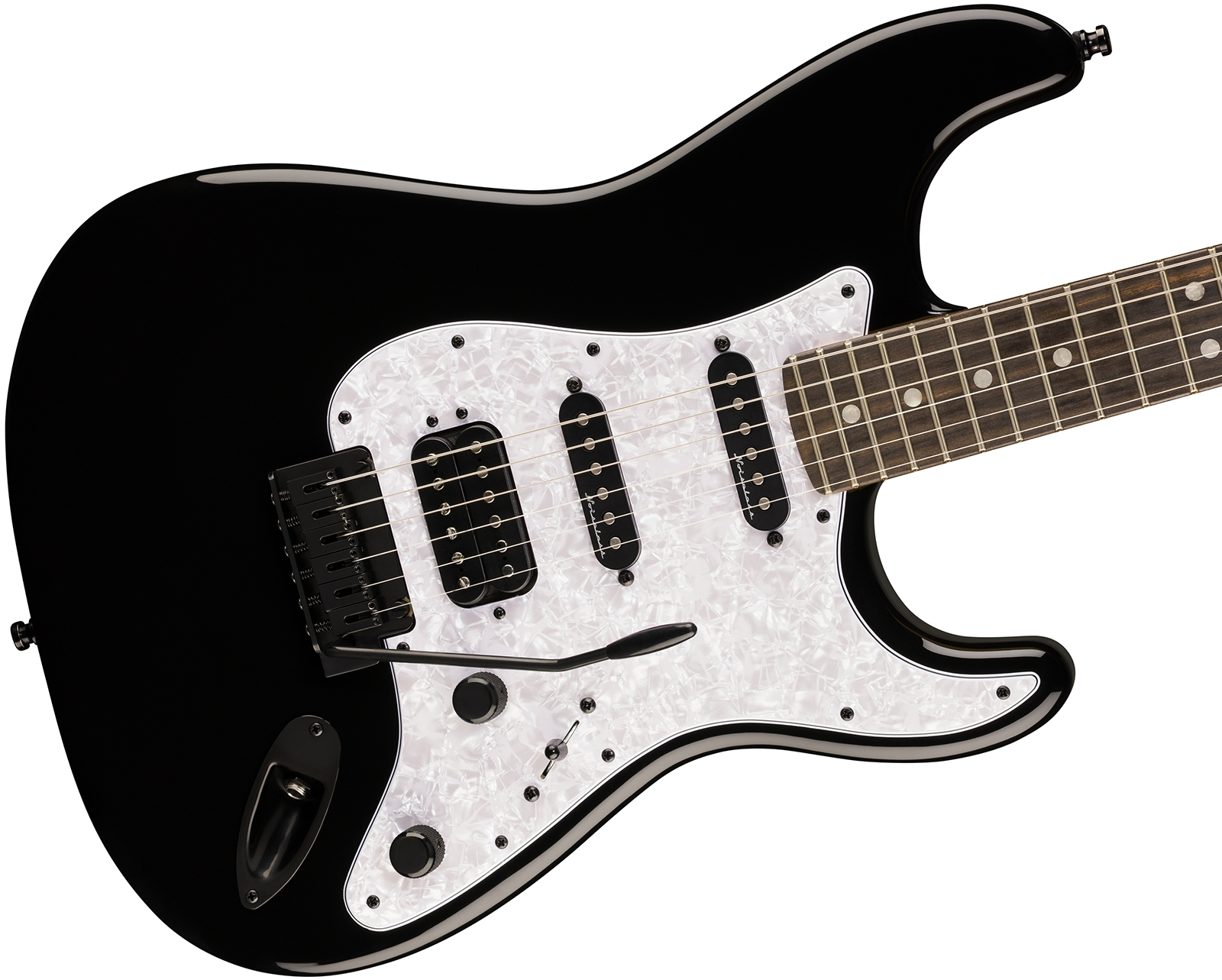 Fender Strat Player Fusion Ltd Mex Hss Trem Eb - Black - Guitare Électrique Forme Str - Variation 2