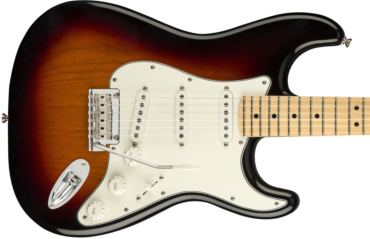 Fender Strat Player Lh Gaucher Mex Sss Mn - 3-color Sunburst - Guitare Électrique Gaucher - Variation 1