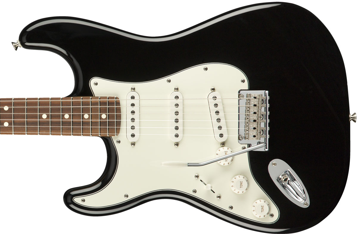 Fender Strat Player Lh Gaucher Mex Sss Pf - Black - Guitare Électrique Gaucher - Variation 1
