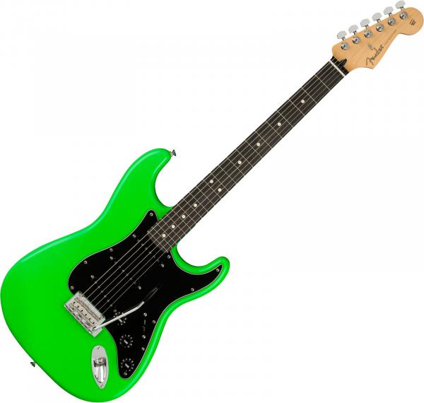 Guitare électrique solid body Fender Player Stratocaster Ltd (MEX, EB) - Neon green
