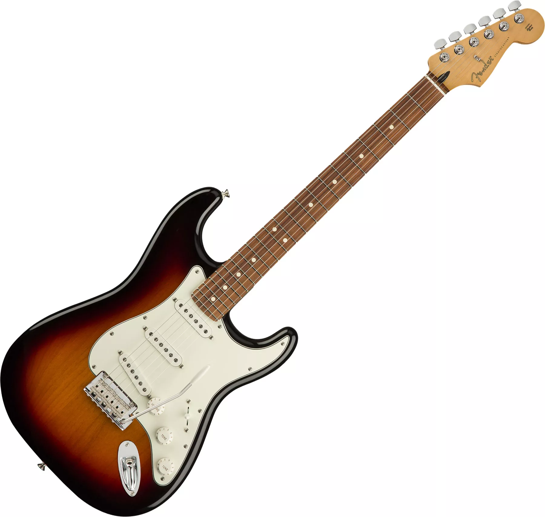 Player Stratocaster (MEX, PF) - 3-color sunburst Guitare électrique forme  str Fender