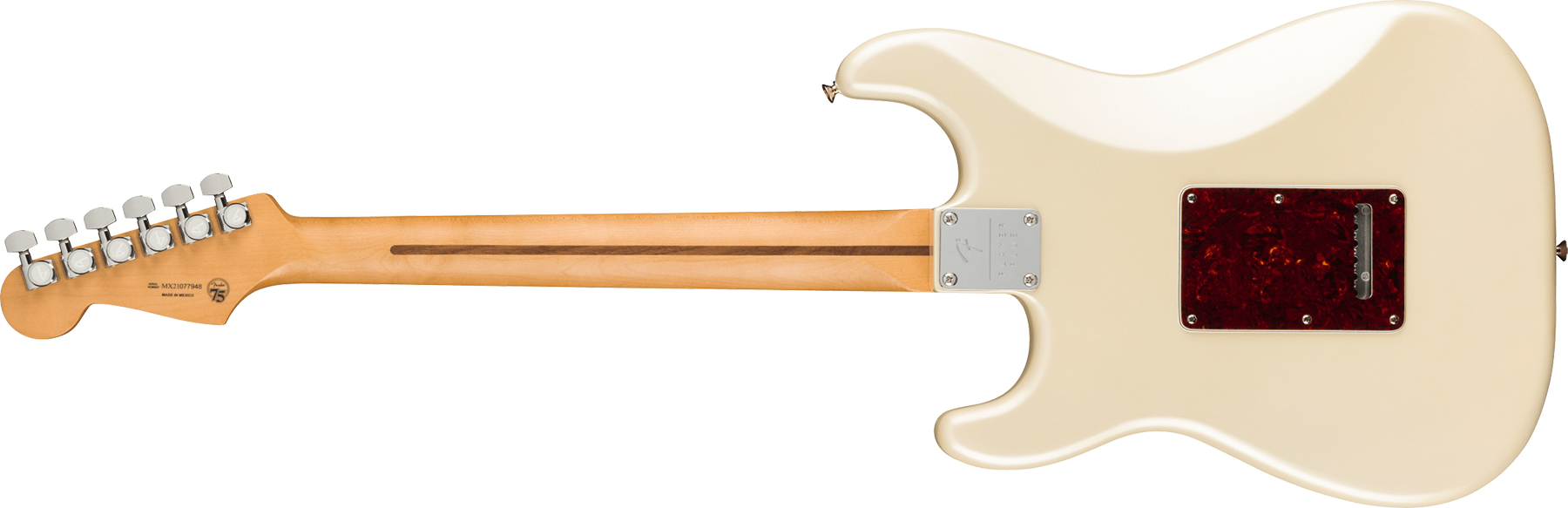 Fender Strat Player Plus Lh Mex Gaucher 3s Trem Mn - Olympic Pearl - Guitare Électrique Gaucher - Variation 1