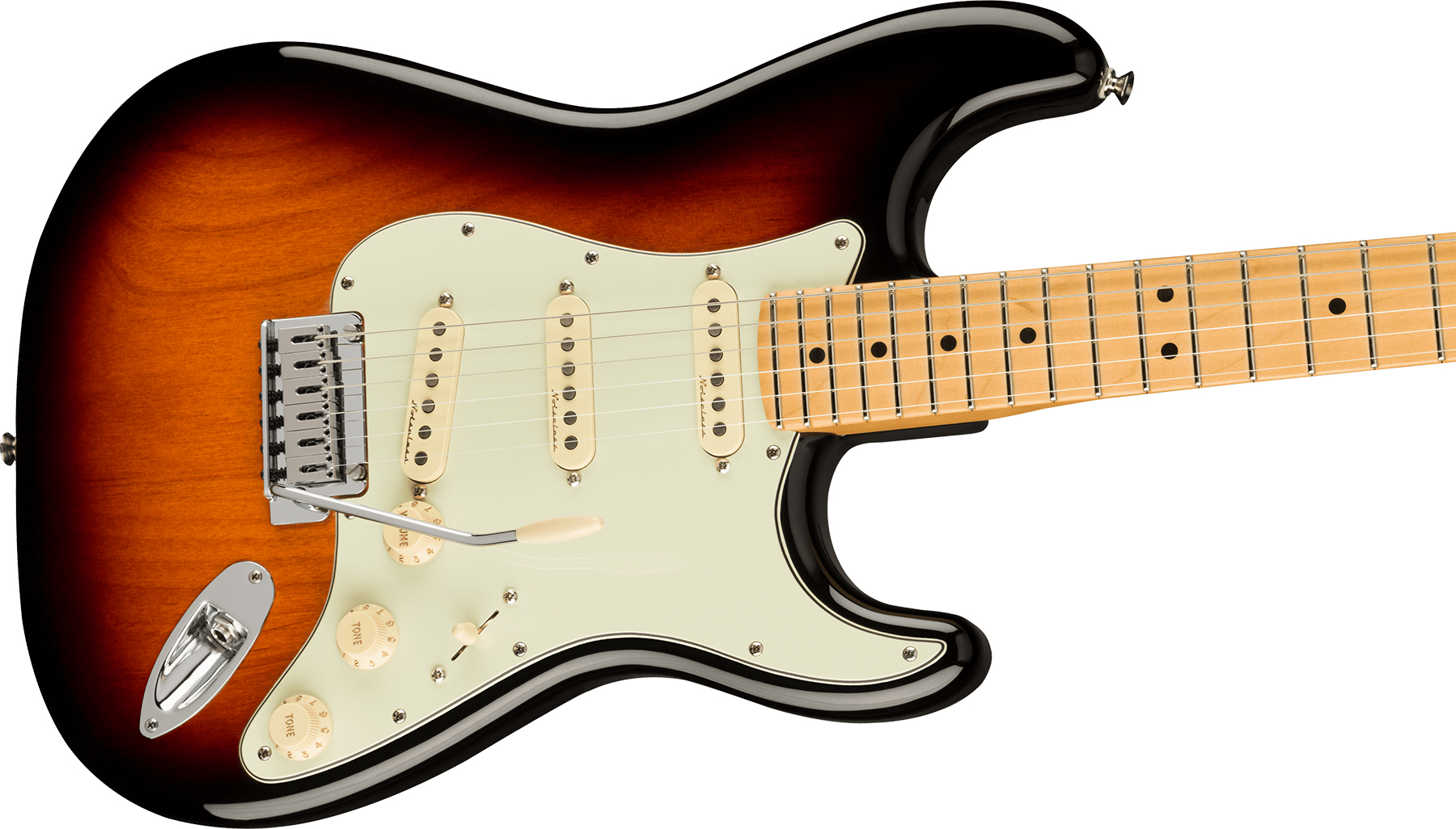 Fender Strat Player Plus Lh Mex Gaucher 3s Trem Mn - 3-color Sunburst - Guitare Électrique Gaucher - Variation 2