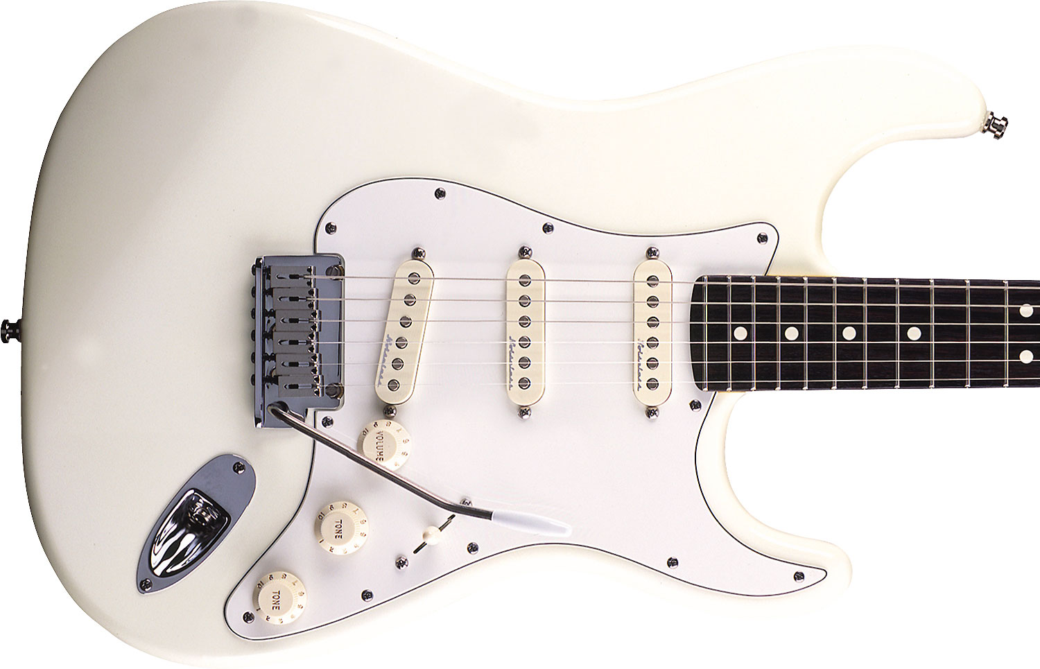 Fender Jeff Beck Strat Usa Signature 3s Trem Rw - Olympic White - Guitare Électrique Forme Str - Variation 2