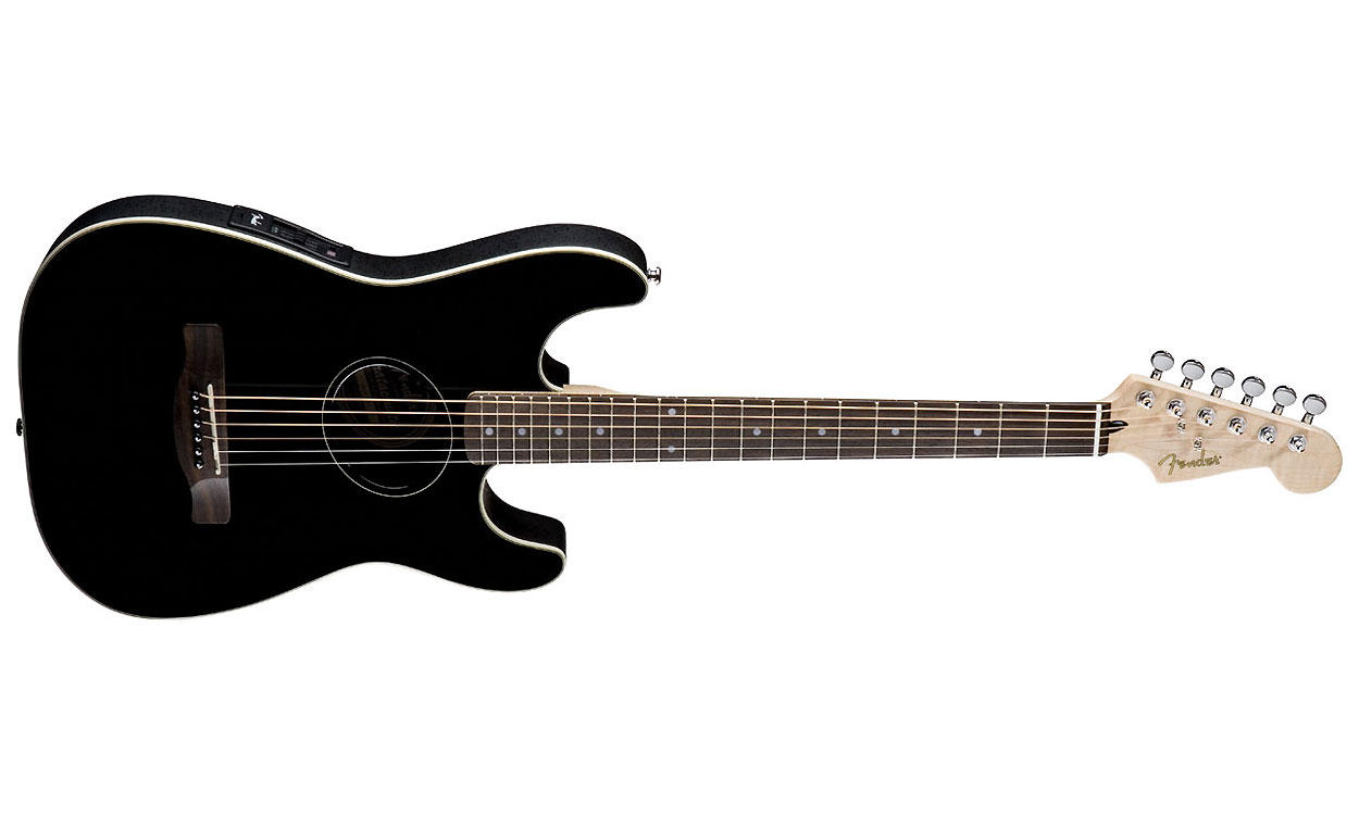 Fender Stratacoustic Standard (rw) - Black Gloss - Guitare Acoustique Voyage - Variation 1