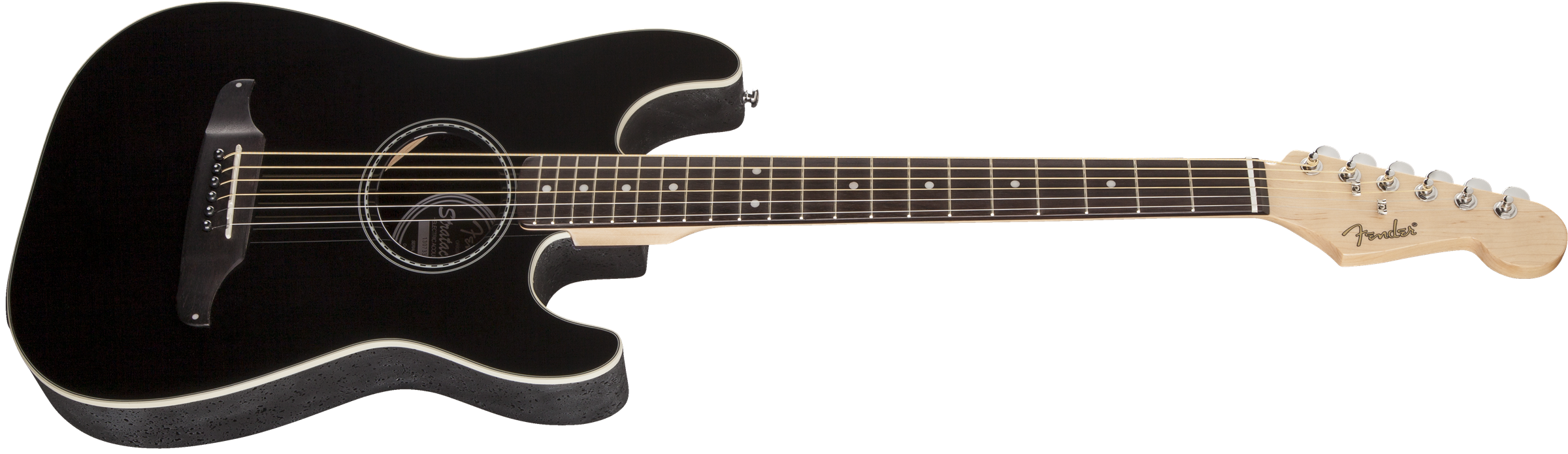 Fender Stratacoustic Standard (wal) - Black - Guitare Acoustique - Variation 6