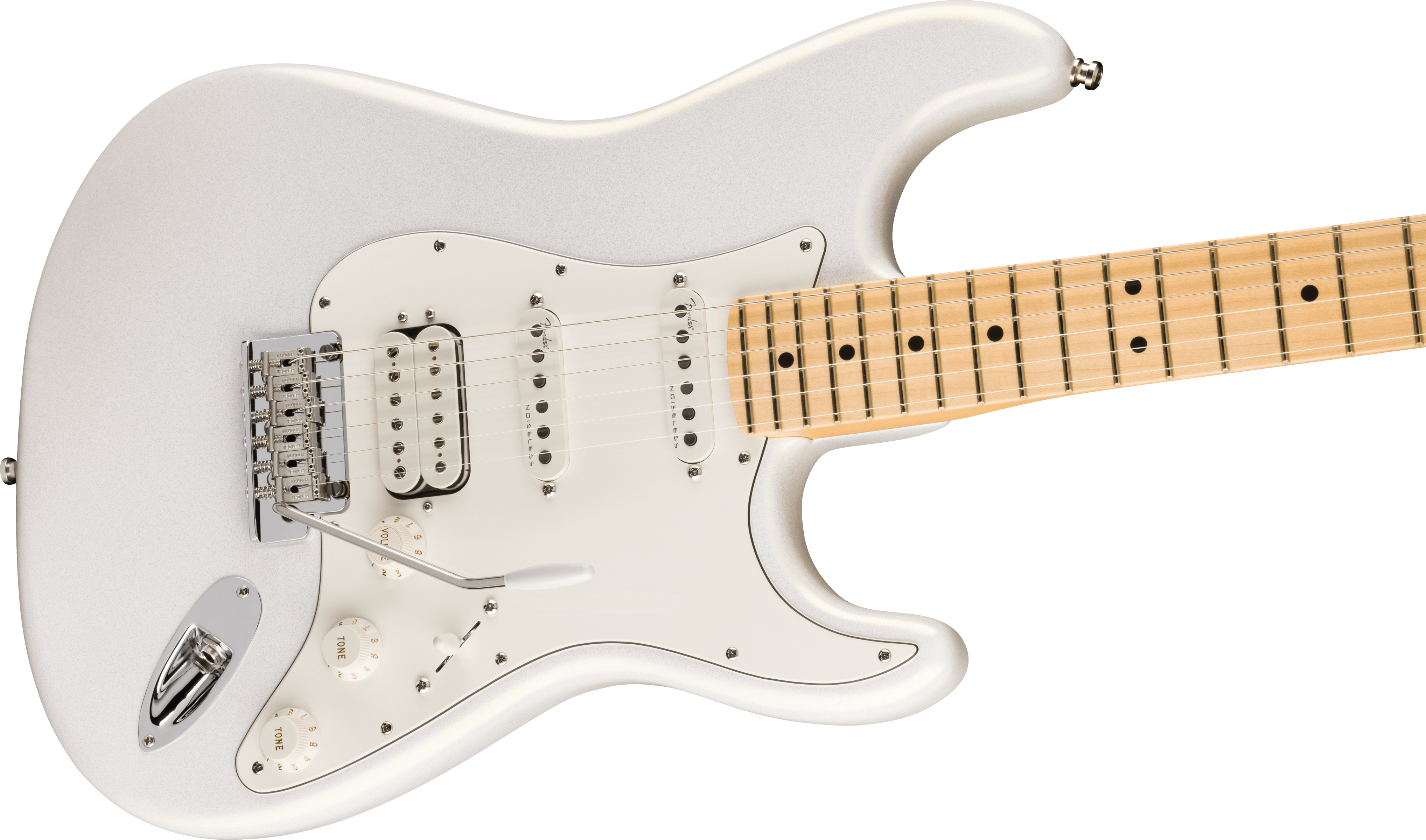Fender Juanes Strat Trem Hss Mn - Luna White - Guitare Électrique Forme Str - Variation 3