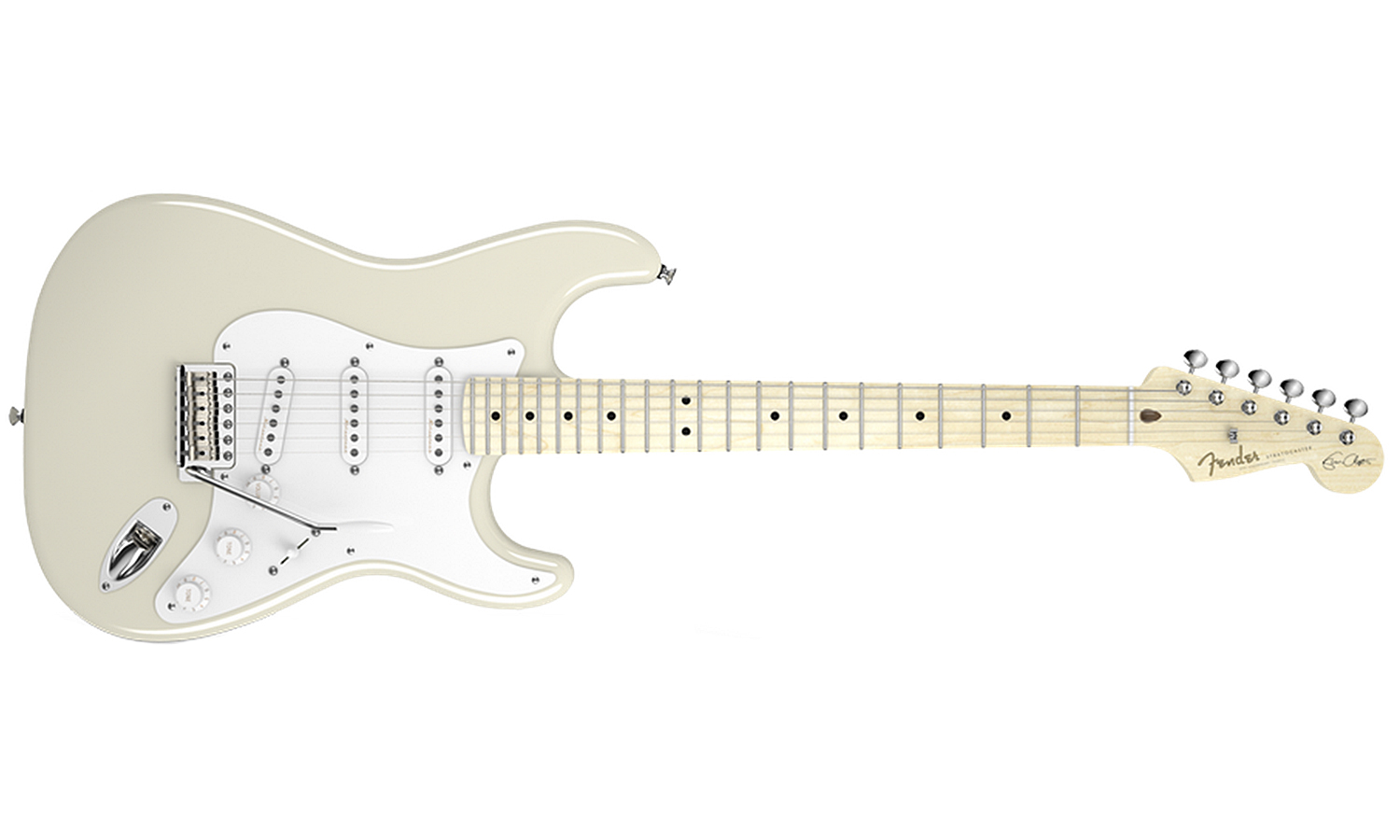 Fender Strat Usa American Artist Eric Clapton 3s Mn Olympic White - Guitare Électrique Forme Str - Variation 1
