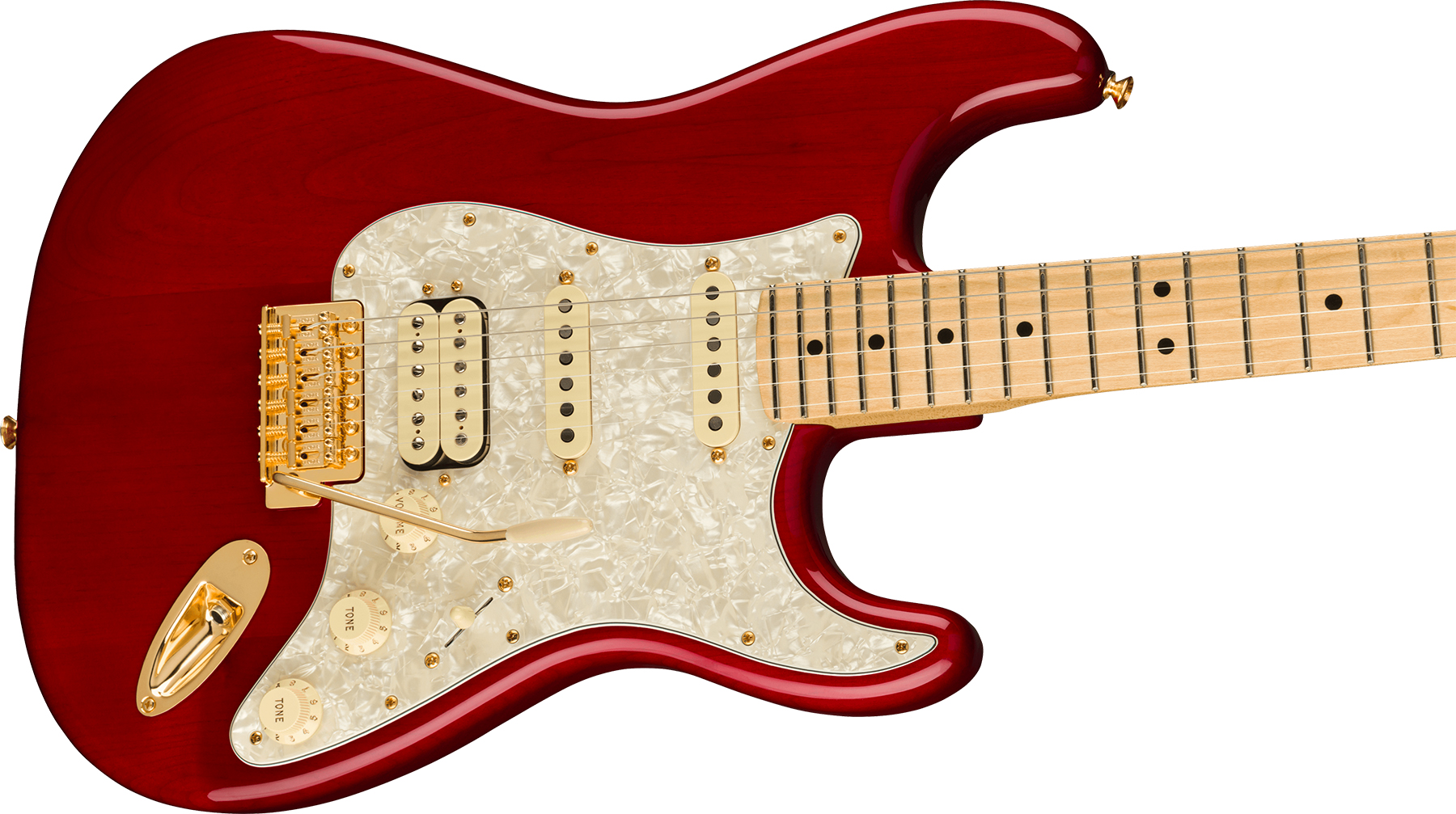 Fender Tash Sultana Strat Signature Mex Hss Mn - Transparent Cherry - Guitare Électrique Forme Str - Variation 2