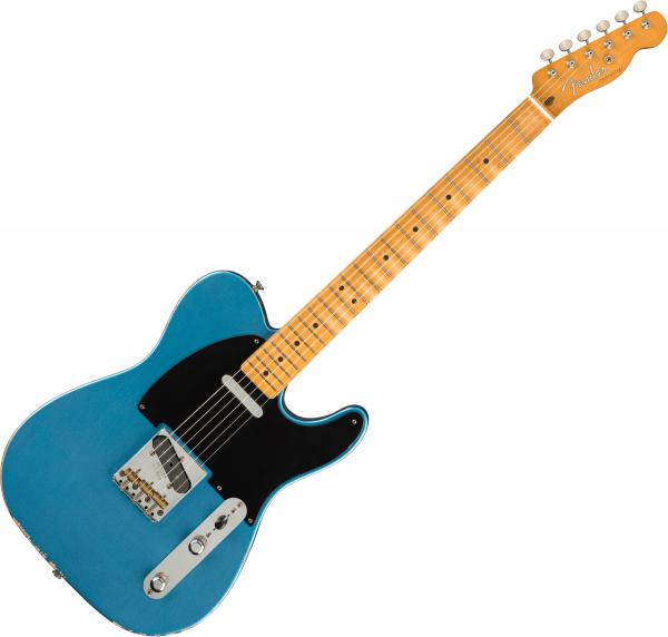 Guitare électrique solid body Fender Vintera Road Worn 50s telecaster (MEX, MN) - Lake placid blue