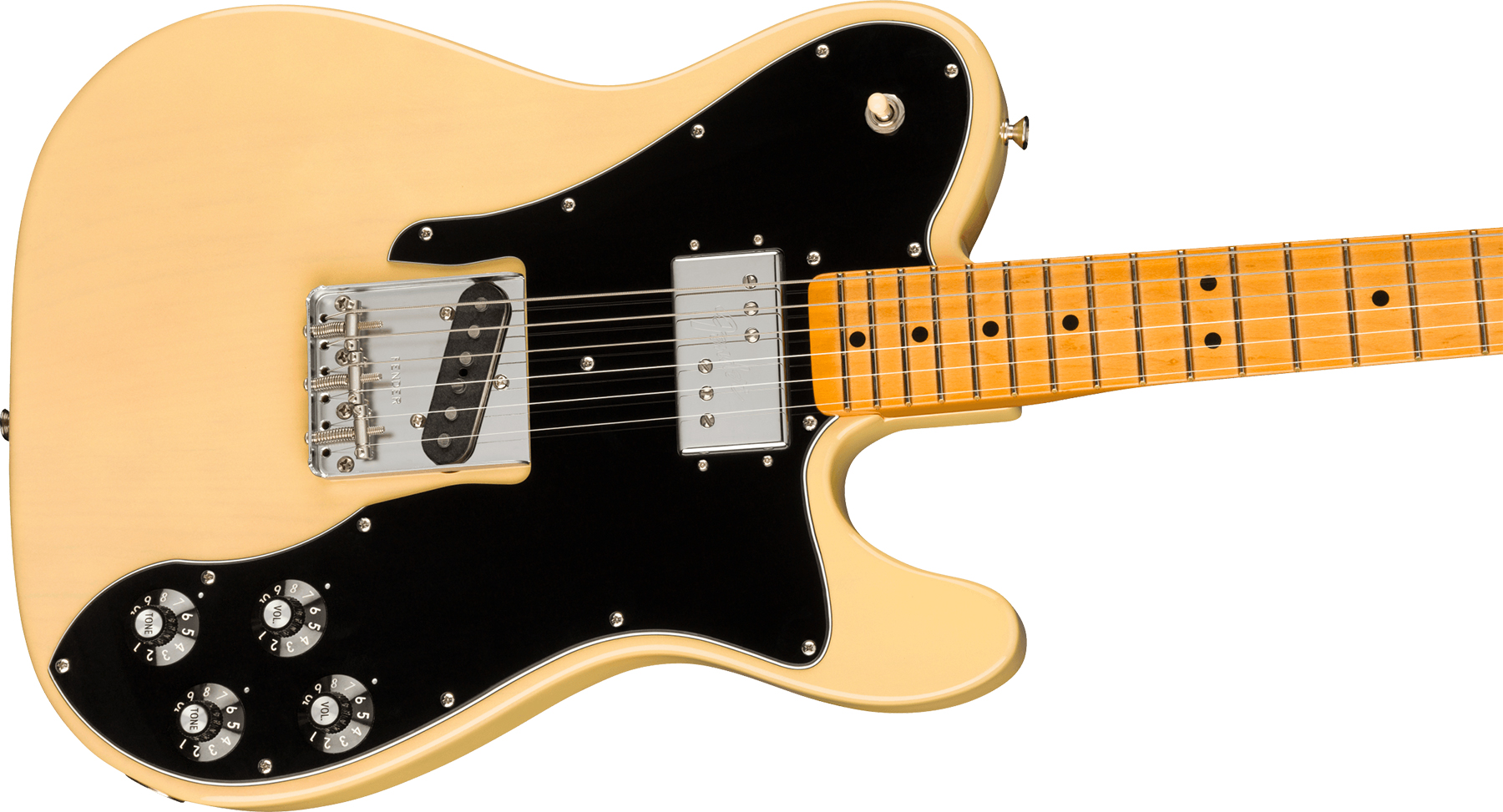 Fender Tele 70s Custom American Original Usa Sh Mn - Vintage Blonde - Guitare Électrique Forme Tel - Variation 2