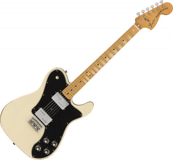 Guitare électrique solid body Fender Vintera Road Worn '70s Telecaster Deluxe (MEX, MN) - olympic white