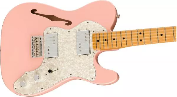 Guitare électrique solid body Fender FSR Vintera Vintage 70's Telecaster Thinline Ltd (MEX, MN) - shell pink