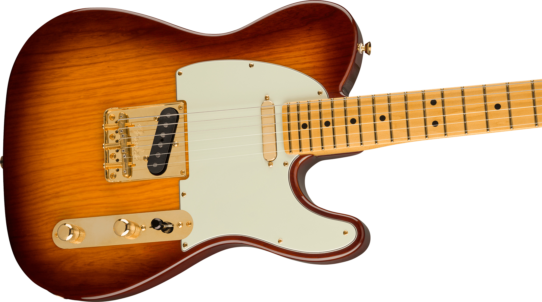 Fender Tele 75th Anniversary Commemorative Ltd Usa Mn +etui - 2-color Bourbon Burst - Guitare Électrique Forme Tel - Variation 2