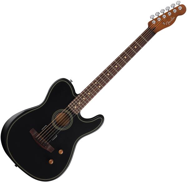 Fender Acoustasonic Standard Telecaster (RW) - black Folk guitar