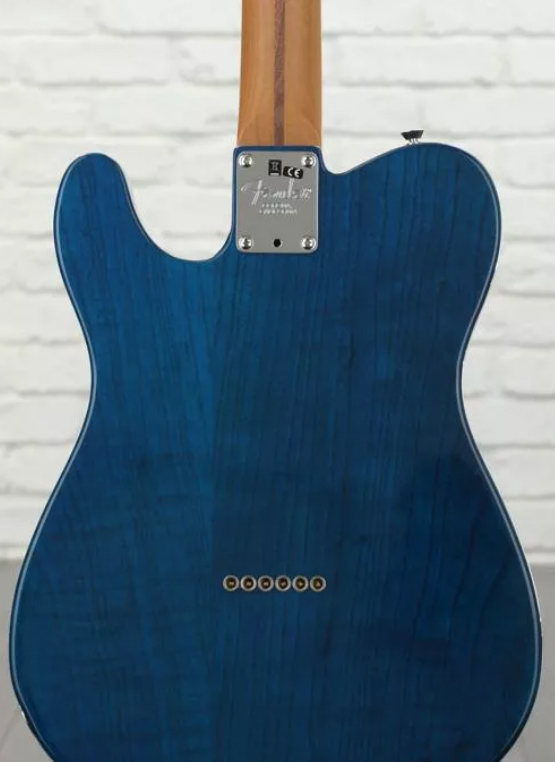 Fender Tele American Professional Roasted Neck Ltd 2020 Usa Mn - Sapphire Blue Transparent - Guitare Électrique Forme Tel - Variation 2