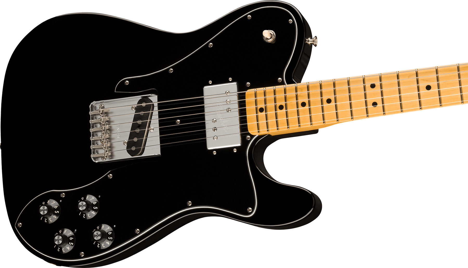 Fender Tele Custom 1977 American Vintage Ii Usa Sh Ht Mn - Black - Guitare Électrique Forme Tel - Variation 1