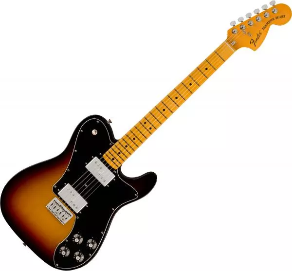 Guitare électrique solid body Fender American Vintage II 1975 Telecaster Deluxe (USA, MN) - 3-color sunburst