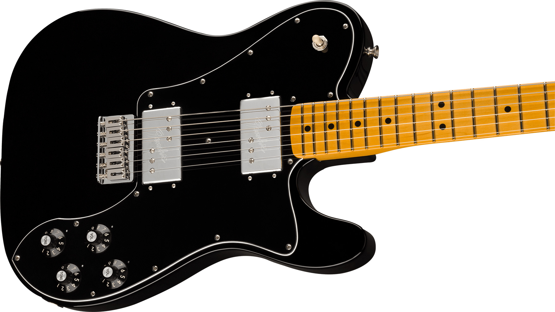 Fender Tele Deluxe 1975 American Vintage Ii Usa 2h Ht Mn - Black - Guitare Électrique Forme Tel - Variation 2