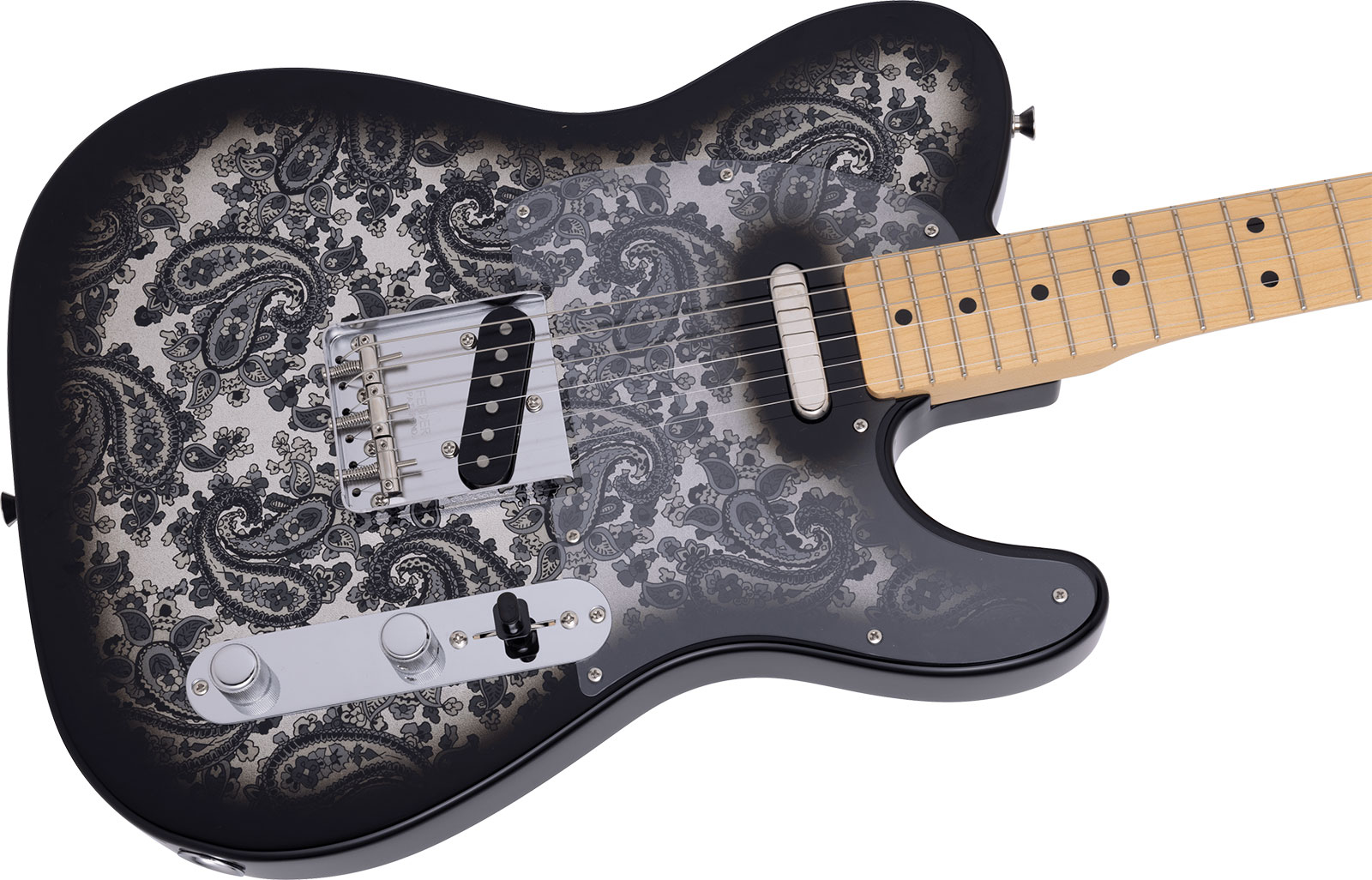 Fender Tele Ltd Jap 2s Ht Mn - Black Paisley - Guitare Électrique Forme Tel - Variation 2
