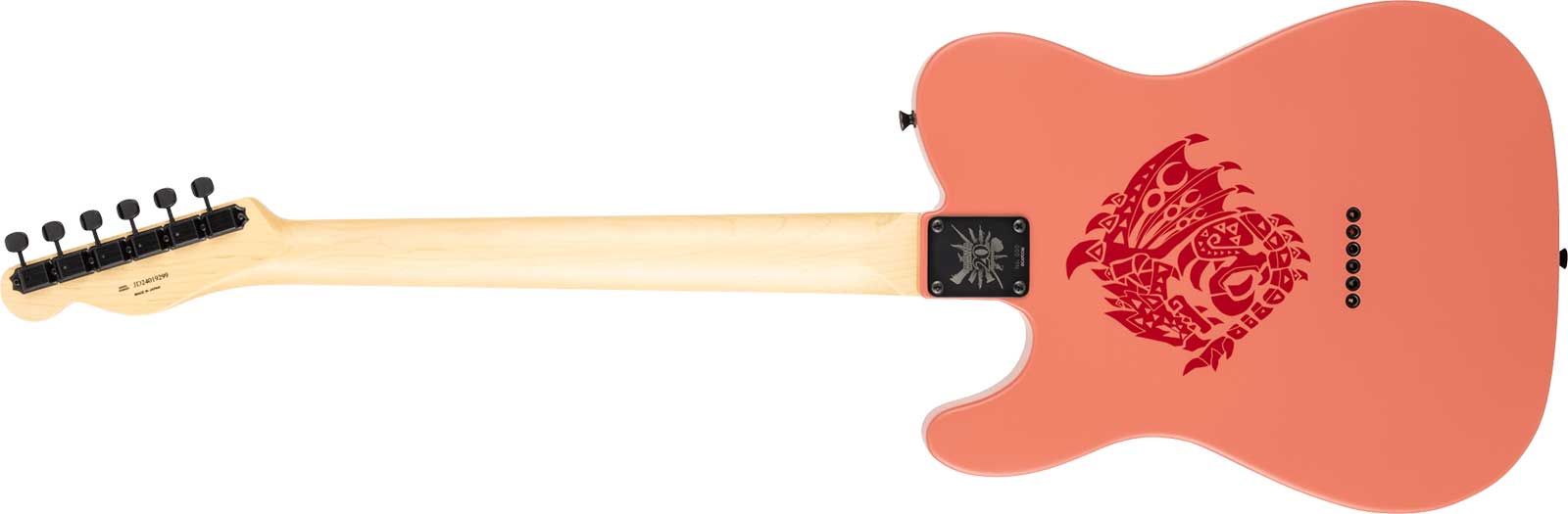 Fender Tele Monster Hunter Rathalos Jap Sh Ht Rw - Rathalos Red - Guitare Électrique Forme Tel - Variation 1