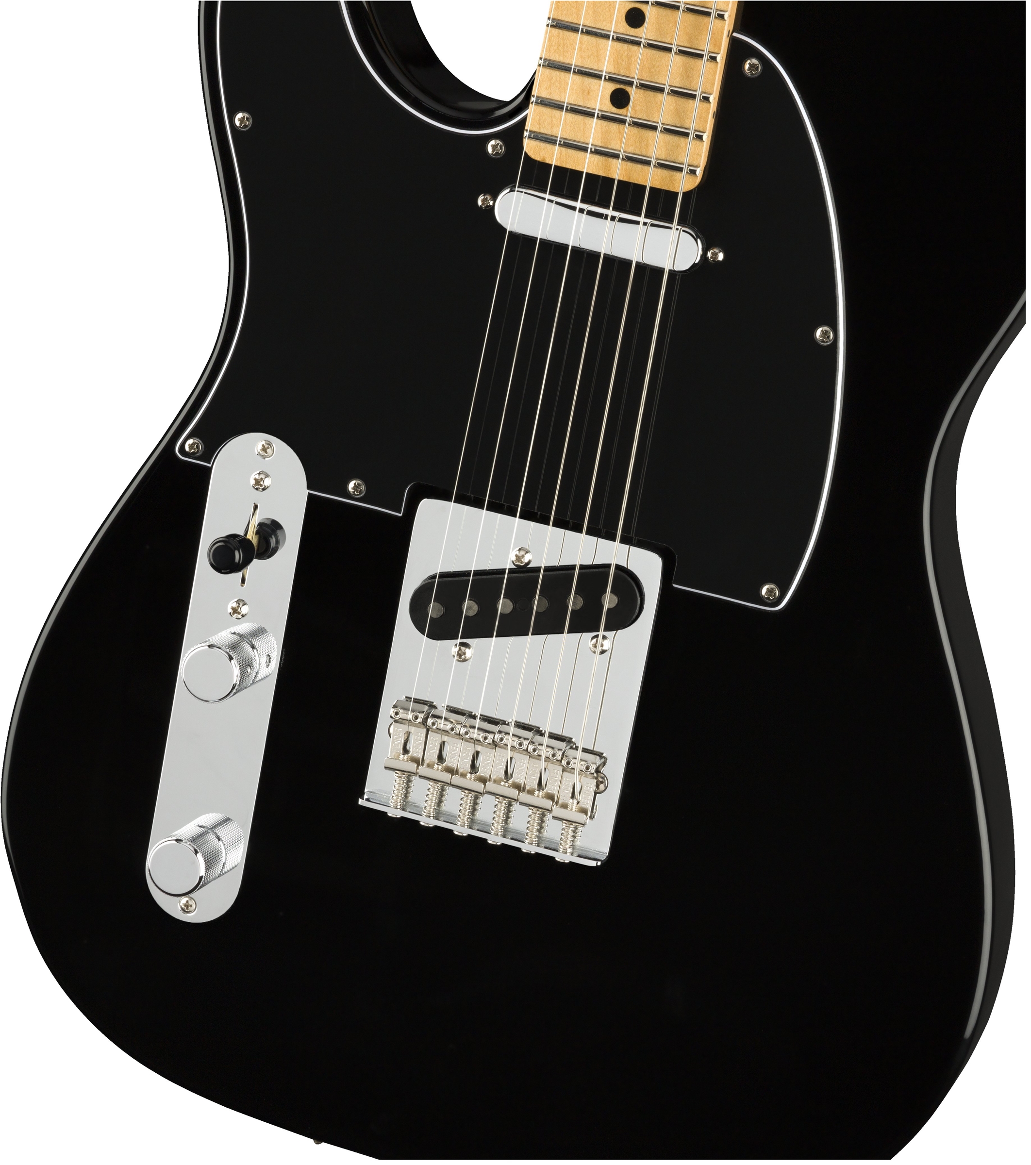 Fender Tele Player Lh Gaucher Mex Ss Mn - Black - Guitare Électrique Gaucher - Variation 2