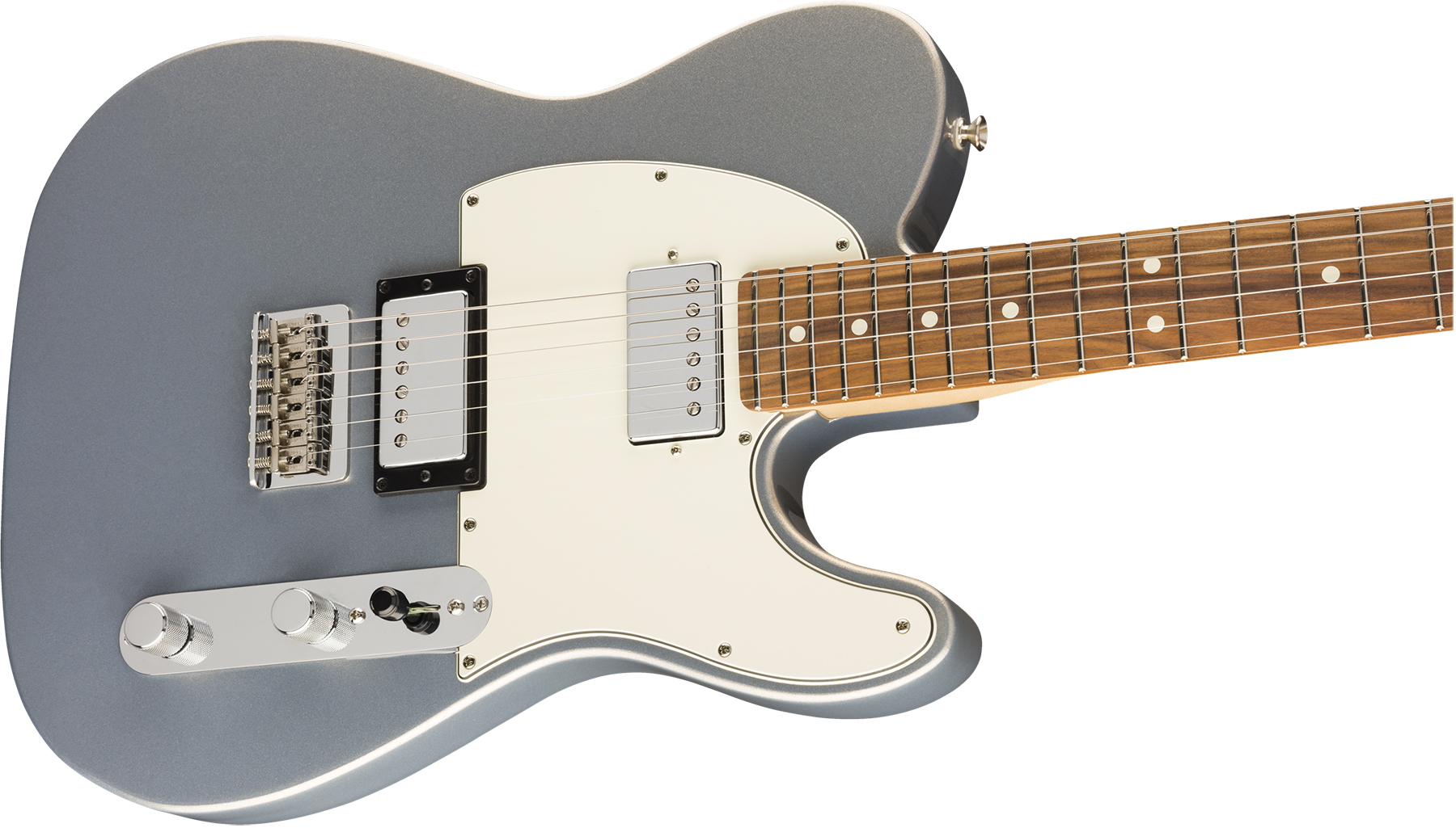 Fender Tele Player Mex Hh Pf - Silver - Guitare Électrique Forme Tel - Variation 2