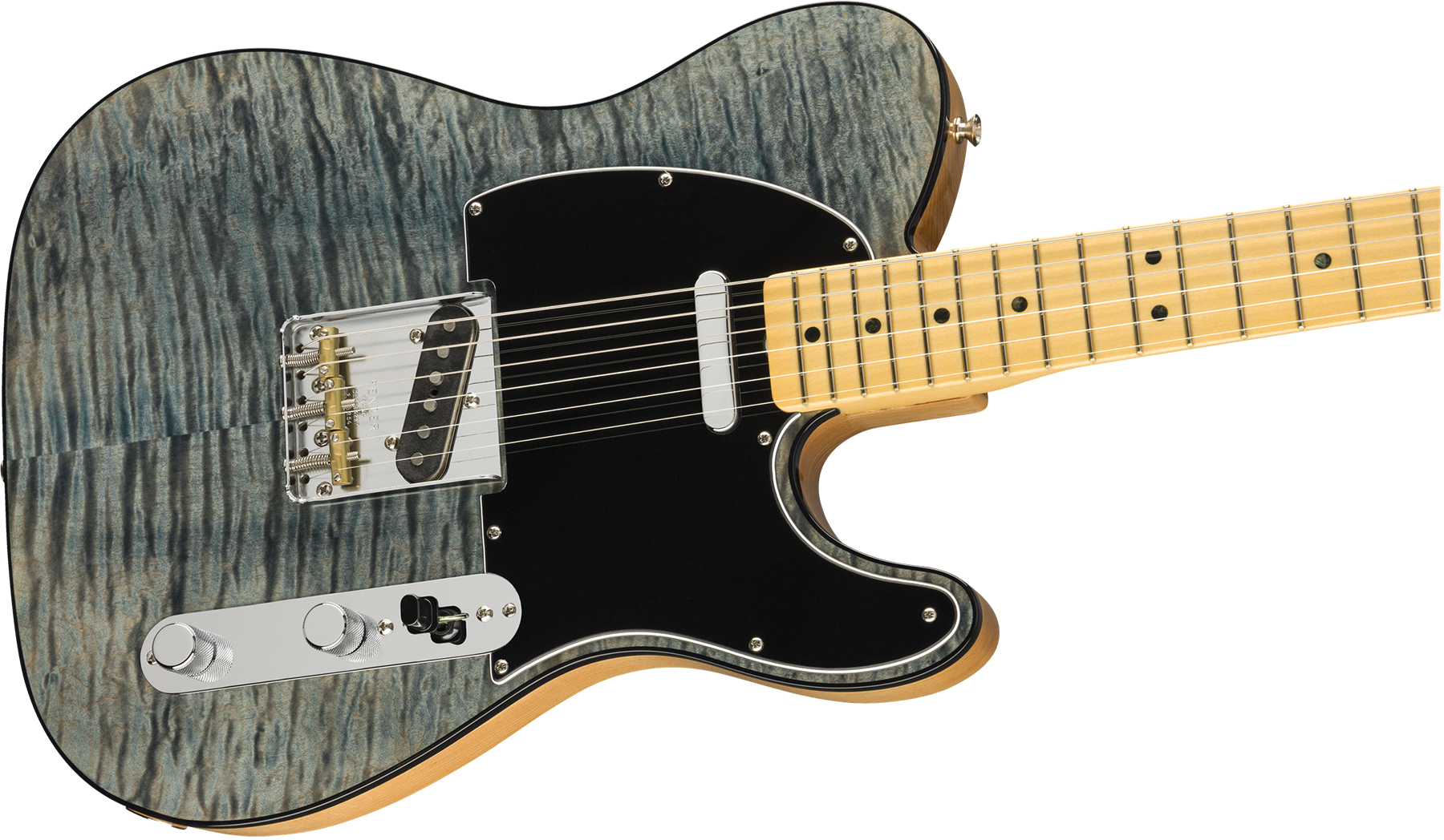 Fender Tele Quilt Maple Top Rarities Usa Mn - Blue Cloud - Guitare Électrique Forme Tel - Variation 2