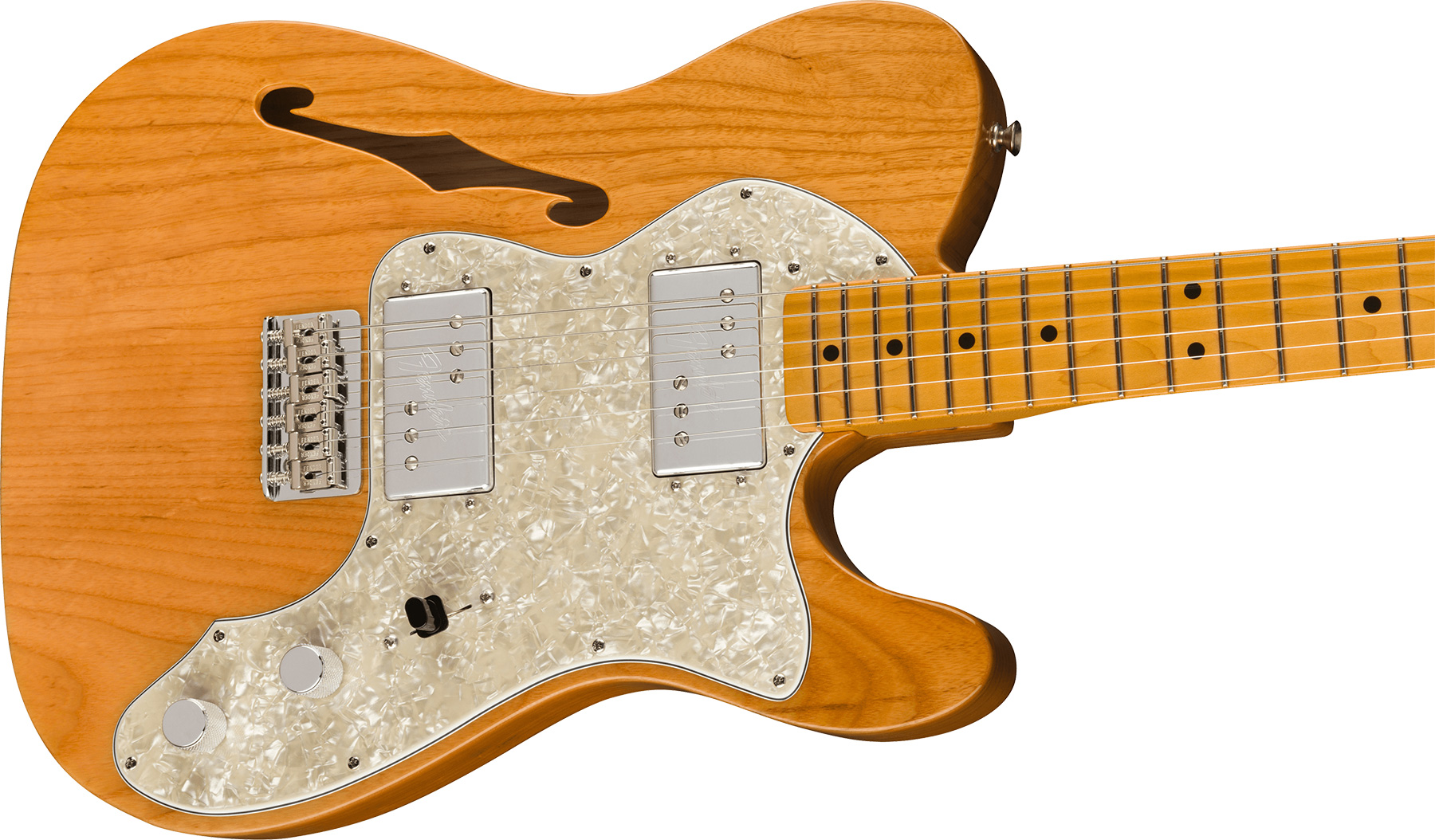 Fender Tele Thinline 1972 American Vintage Ii Usa 2h Ht Mn - Aged Natural - Guitare Électrique 1/2 Caisse - Variation 2