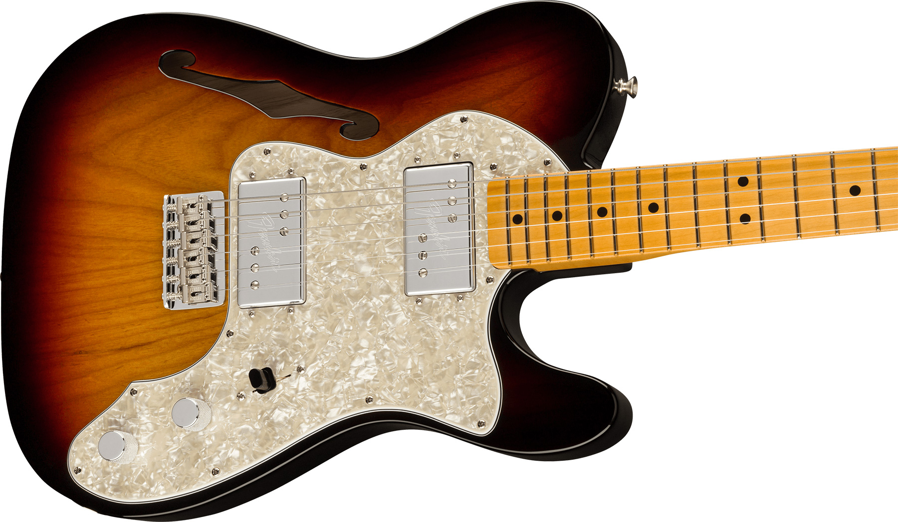 Fender Tele Thinline 1972 American Vintage Ii Usa 2h Ht Mn - 3-color Sunburst - Guitare Électrique Forme Tel - Variation 2