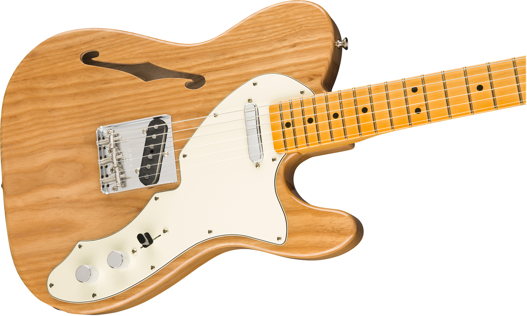 Fender Tele 60s Thinline American Original Usa Ss Mn - Aged Natural - Guitare Électrique 1/2 Caisse - Variation 2