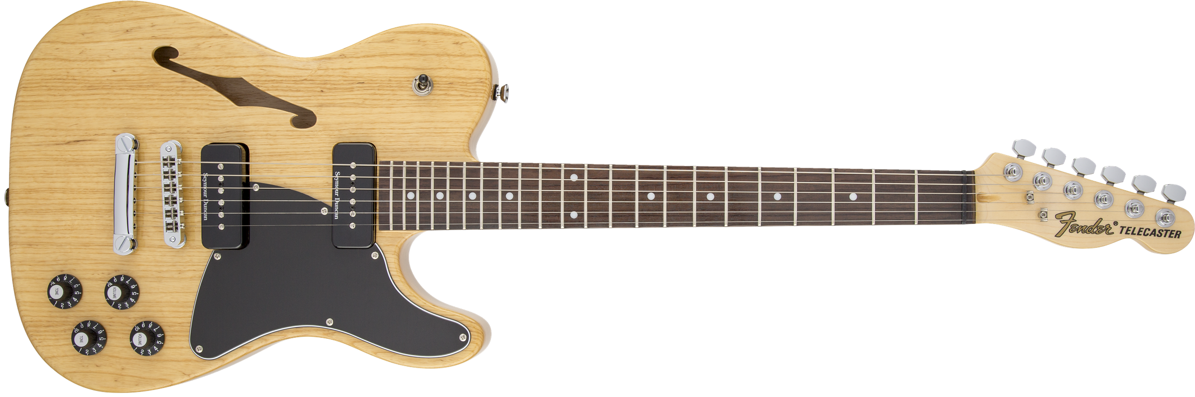 Fender Jim Adkins Tele Ja-90 Mex Signature 2p90 - Natural - Guitare Électrique 1/2 Caisse - Variation 1